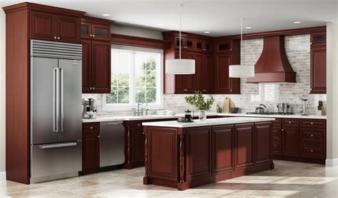 cherry kitchen cabinets with black stainless steel appliances|bright white cherry cabinets.